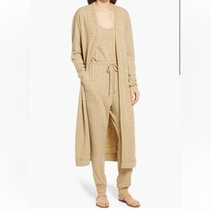 Free people bi-coastal jumpsuit and cardigan set